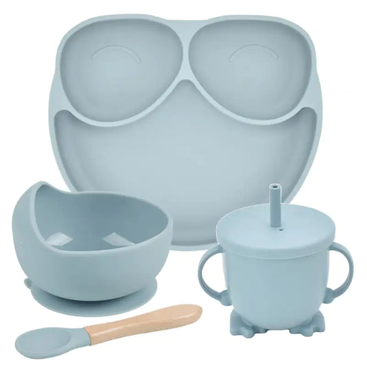 Assiette à dîner à ventouse en silicone Ensemble d'assiettes divisées pour bébé et enfant