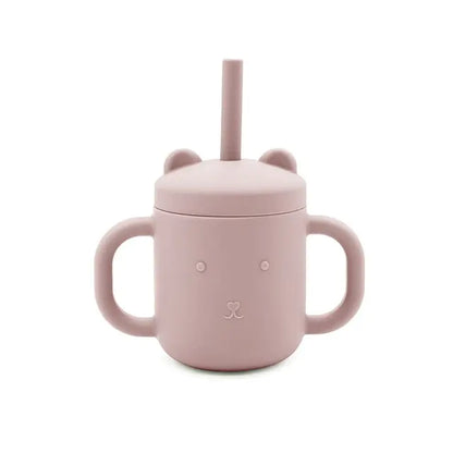 Taza binaural portátil para niños con pajita