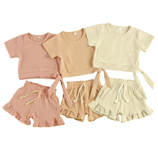 Conjunto de ropa de verano de 2 piezas para niña