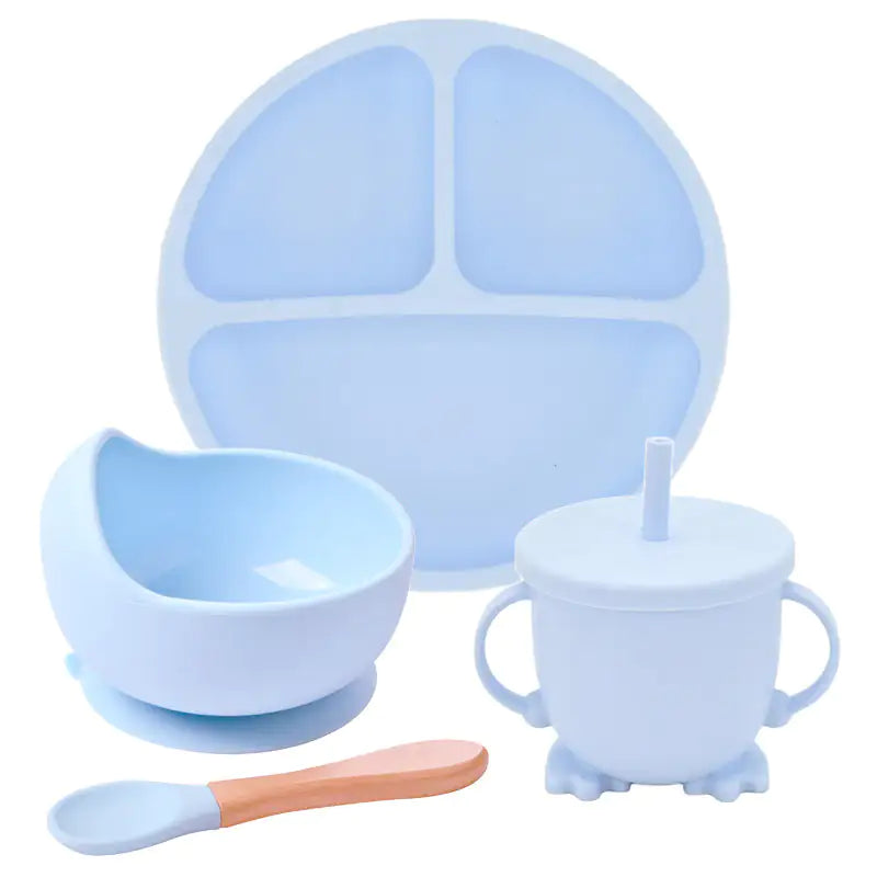 Assiette à dîner à ventouse en silicone Ensemble d'assiettes divisées pour bébé et enfant