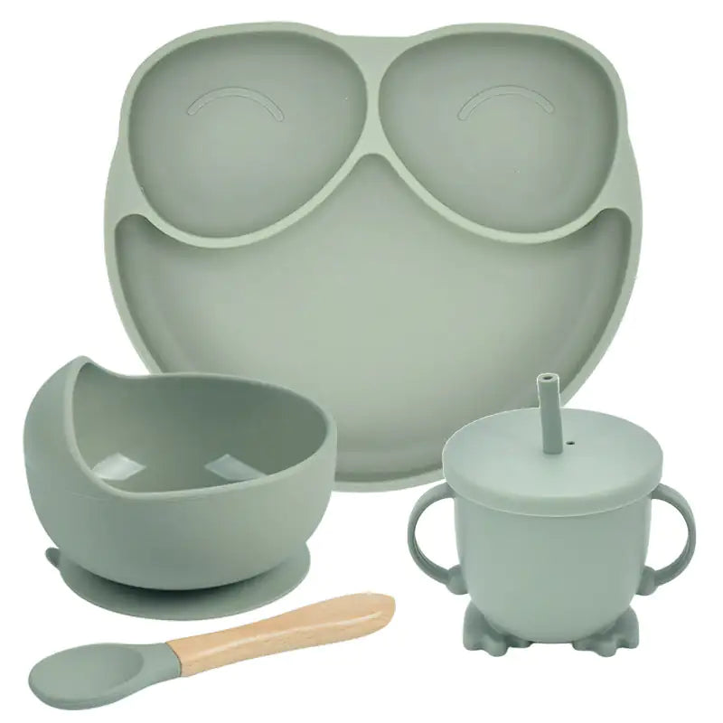 Assiette à dîner à ventouse en silicone Ensemble d'assiettes divisées pour bébé et enfant