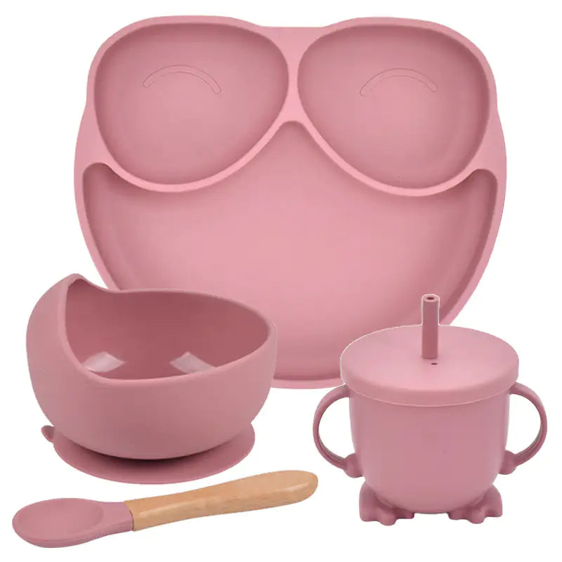 Assiette à dîner à ventouse en silicone Ensemble d'assiettes divisées pour bébé et enfant