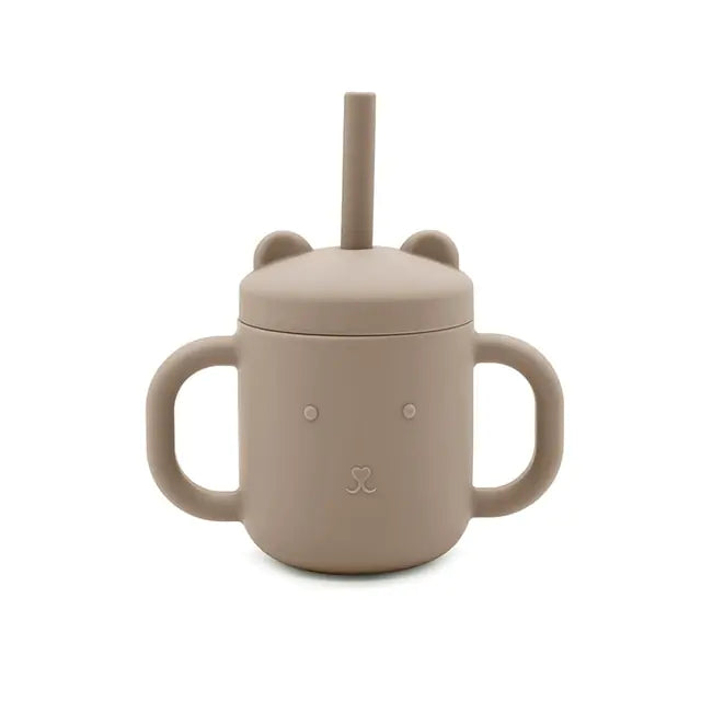 Taza binaural portátil para niños con pajita