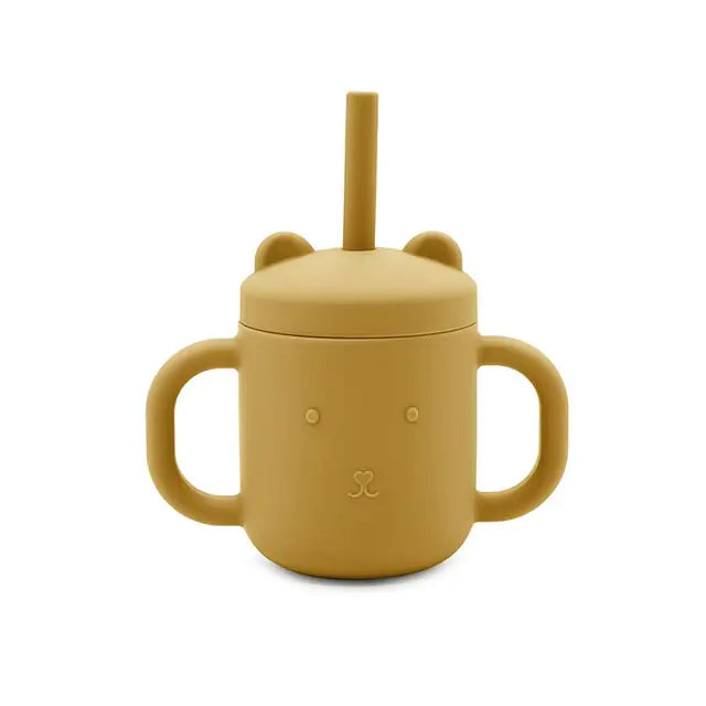 Taza binaural portátil para niños con pajita