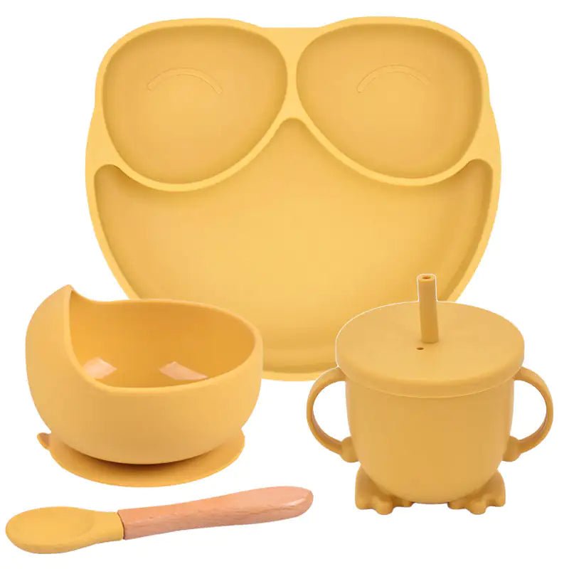 Assiette à dîner à ventouse en silicone Ensemble d'assiettes divisées pour bébé et enfant