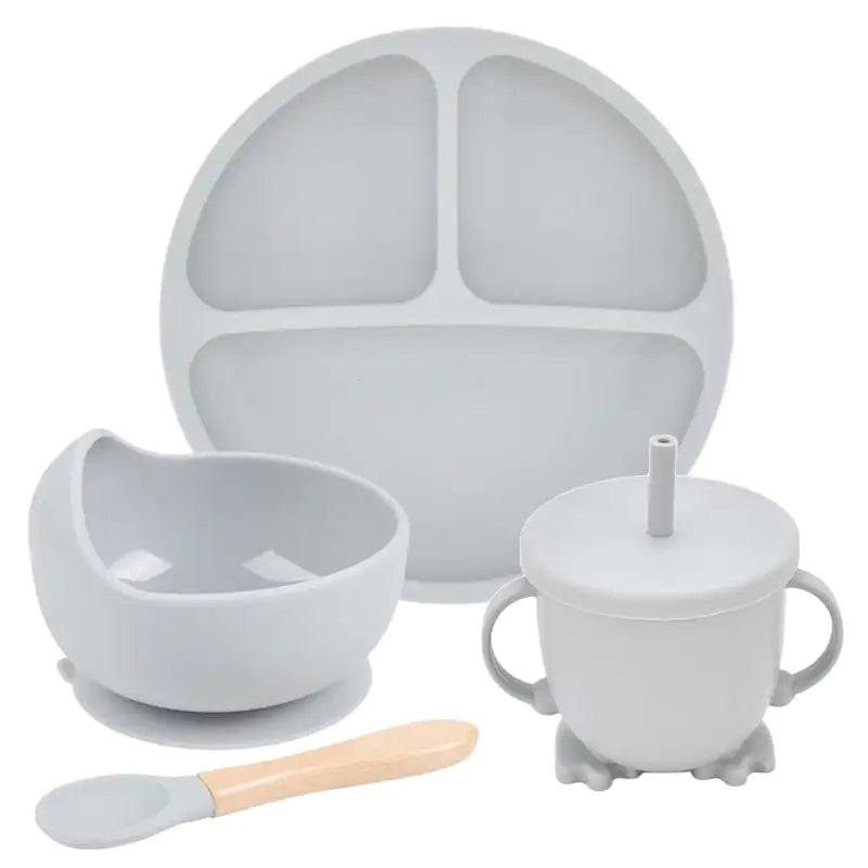 Assiette à dîner à ventouse en silicone Ensemble d'assiettes divisées pour bébé et enfant